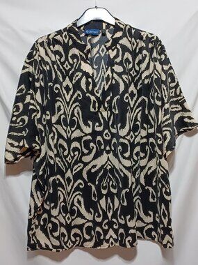 Blue Waters Women's M Black & Gold Blouse